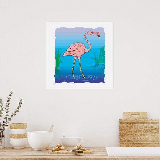 Fitzgerald Flamingo Poster (Keuken)