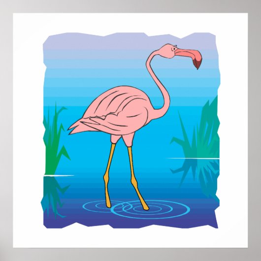 Fitzgerald Flamingo Poster (Voorkant)