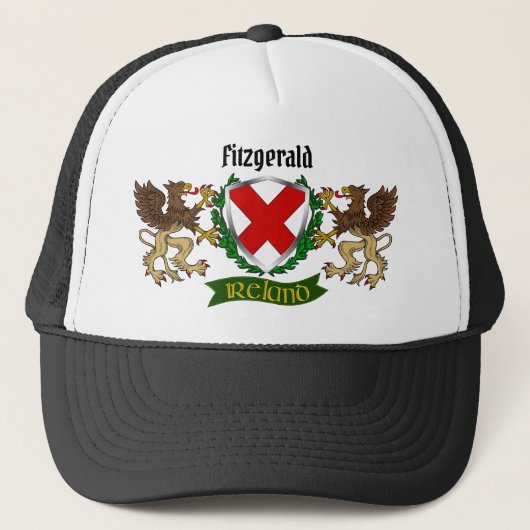 Fitzgerald Irish Shield gepersonaliseerd Trucker Pet (Voorkant)