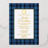 Fitzgerald Tartan Bond Folie Uitnodiging (Voorkant)