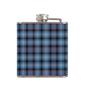 Fitzgerald Tartan Monogram Blauw en Zwart Plaid Heupfles (Achterkant)