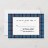Fitzgerald Tartan Pset Wedding RSVP Kaart (Voorkant)