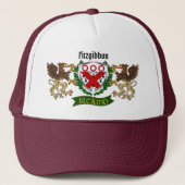 Fitzgibbon Irish Shield gepersonaliseerd Trucker Pet (Voorkant)