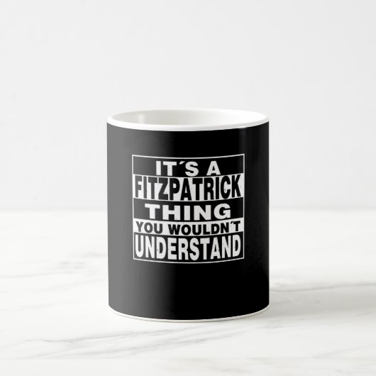 FITZPATRICK Achternaam Persoonlijke cadeautjes Koffiemok (Center)