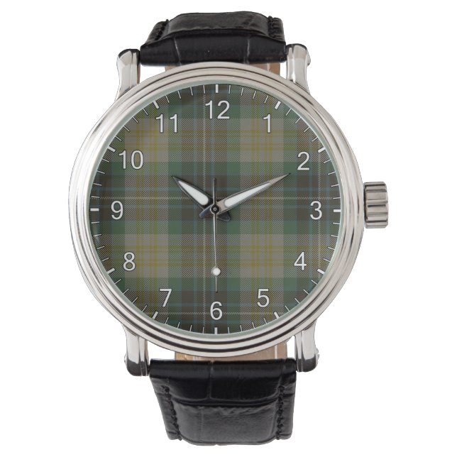 Fitzpatrick Clan Tartan Horloge (Voorkant)
