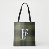 Fitzpatrick Clan Tartan Monogram Tote Bag (Voorkant)