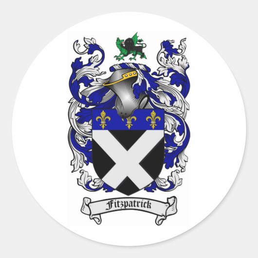 FITZPATRICK FAMILICK CREST - FITZPATRICK CREST RONDE STICKER (Voorkant)
