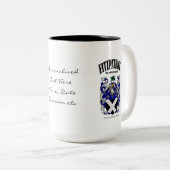 Fitzpatrick Familie Crest, Vertaling & Betekenis Tweekleurige Koffiemok (Voorkant rechts)