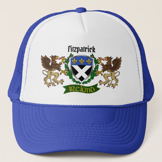 Fitzpatrick Irish Shield gepersonaliseerd Trucker Pet (Voorkant)