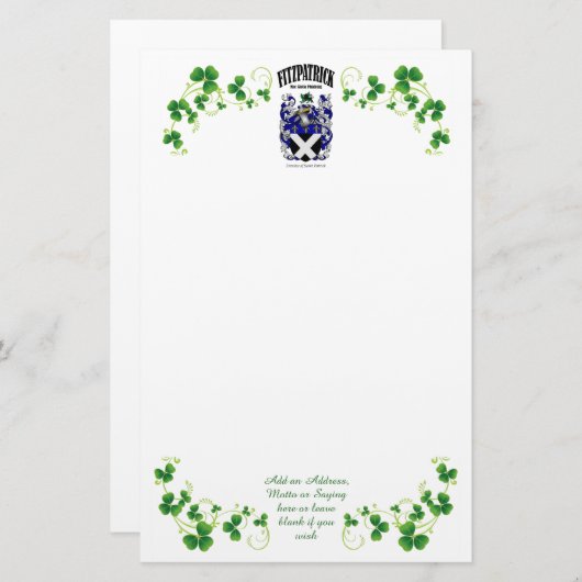 Fitzpatrick - Kopieerapparaat voor laptop Briefpapier (Voorkant / Achterkant)