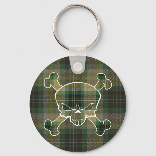 Fitzpatrick Tartan Skull No Banner Keyring Sleutelhanger (Voorkant)