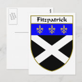 Fitzpatrick Wapen/Familie Crest Briefkaart (Voorkant / Achterkant)
