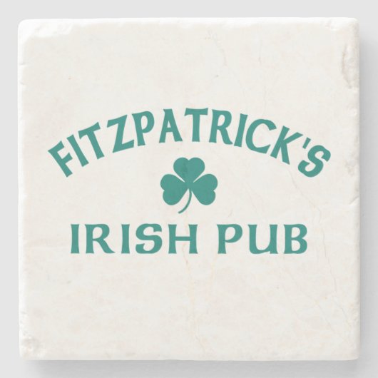 Fitzpatrick's Ierse Pub Stenen Onderzetter (Voorkant)