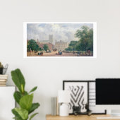 Fitzroy Square, Londen (olie op het paneel) Poster (Thuiskantoor)