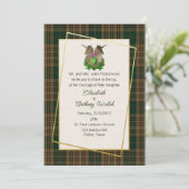 Fitzsimmons Clan Scottish Symbols Wedding Kaart (Staand voorkant)