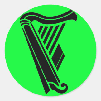FitzSticker "F Harp" Ontwerp Ronde Sticker