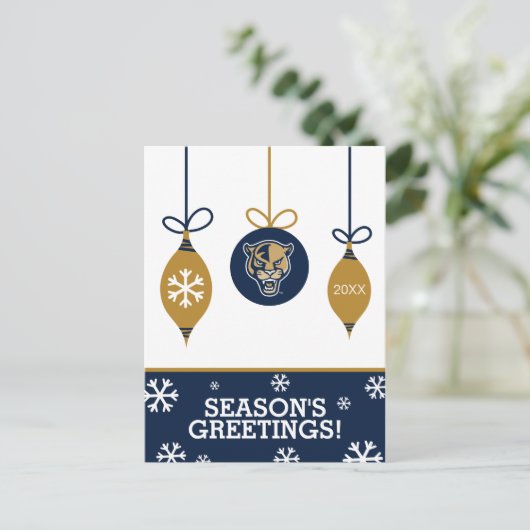 FIU-Panters - Kerstmis Feestdagenkaart (Staand voorkant)