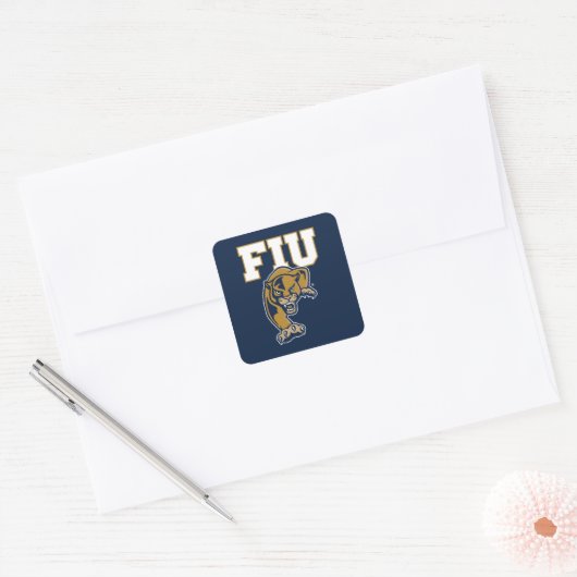 FIU Panters Vierkante Sticker (Envelop)