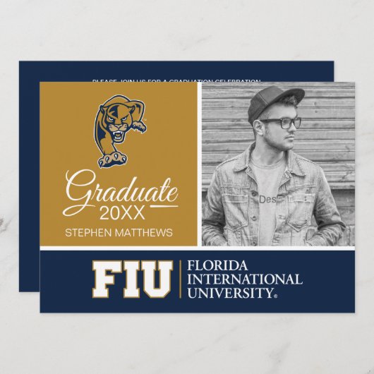 FIU Panthers Afstuderen Kaart (Voorkant / Achterkant)
