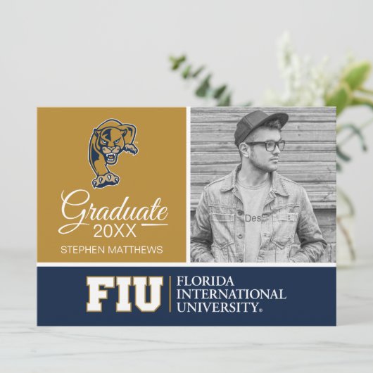 FIU Panthers Afstuderen Kaart (Staand voorkant)