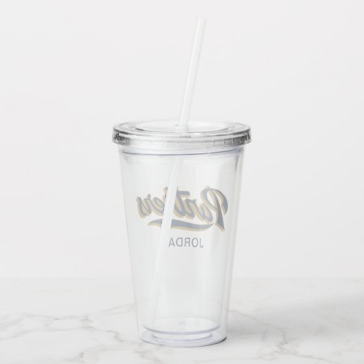 FIU Panthers Script Acryl Drinkbeker (Achterkant)