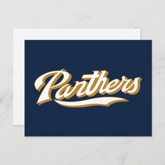 FIU Panthers Script Uitnodiging Briefkaart (Voorkant / Achterkant)