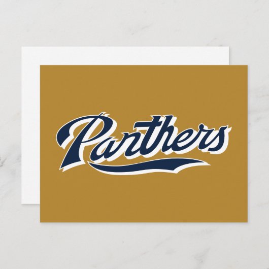 FIU Panthers Script Uitnodiging Briefkaart (Voorkant / Achterkant)