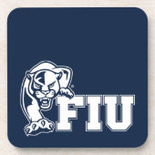 FIU Panthers - White Logo Bier Onderzetter (Voorkant)