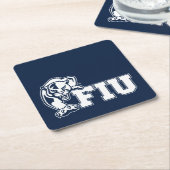 FIU Panthers - White Logo Kartonnen Onderzetters (Schuin)
