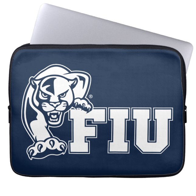 FIU Panthers - White Logo Laptop Sleeve (Voorkant)