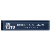 FIU Panthers - White Logo Naambordje (Voorkant)