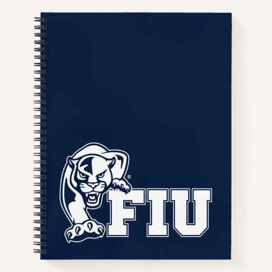 FIU Panthers - White Logo Notitieboek (Voorkant)