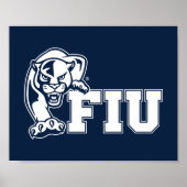 FIU Panthers - White Logo Poster (Voorkant)
