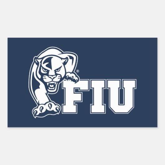 FIU Panthers - White Logo Rechthoekige Sticker (Voorkant)