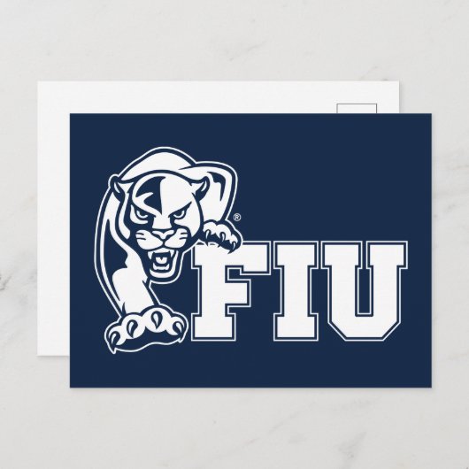 FIU Panthers - White Logo Uitnodiging Briefkaart (Voorkant / Achterkant)