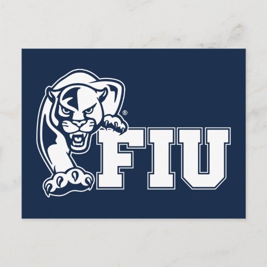 FIU Panthers - White Logo Uitnodiging Briefkaart (Voorkant)