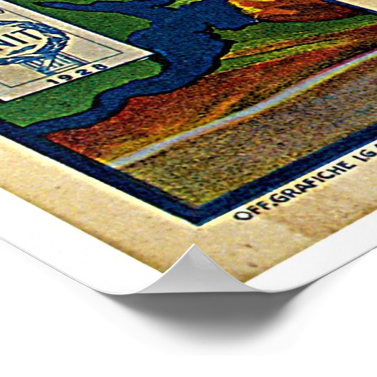 Fiuggi Italië Reisreclame Poster (Hoek)