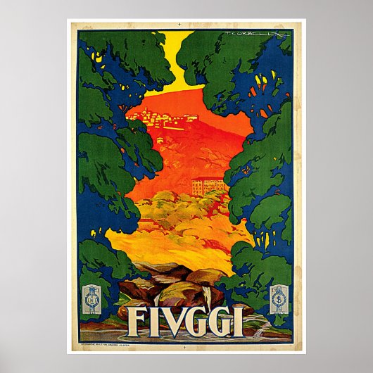 Fiuggi Italië Reisreclame Poster (Voorkant)