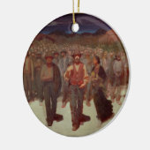 Fiumana (The Human Tide) 1895-96 (olie op doek) Keramisch Ornament (Links)