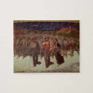 Fiumana (The Human Tide) 1895-96 (olie op doek) Legpuzzel