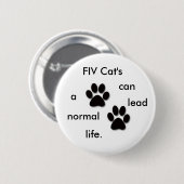 FIV Cat's badge Ronde Button 5,7 Cm (Voorkant /achterkant)