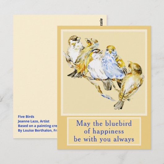 Five Birds Anytime Card Briefkaart (Voorkant / Achterkant)