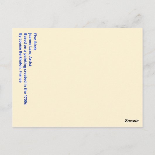 Five Birds Anytime Card Briefkaart (Achterkant)