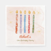 Five Candles Kids 5e verjaardag  Servet (Voorkant)