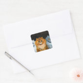 Five Cats by Louis Wain Vierkante Sticker (Envelop)