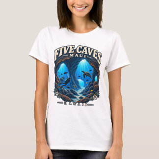 Five Caves Maui Hawaï duiken lavagrotten T-shirt