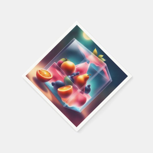 Five Fruits AI-kunst Servet (Hoek)