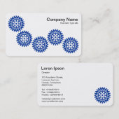 Five Gears II - Navy Blauw en Wit Visitekaartje (Voorkant / Achterkant)