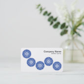 Five Gears II - Navy Blauw en Wit Visitekaartje (Staand voorkant)