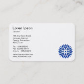 Five Gears II - Navy Blauw en Wit Visitekaartje (Achterkant)